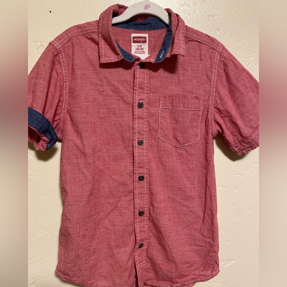 Boys Wrangler Button Down Top